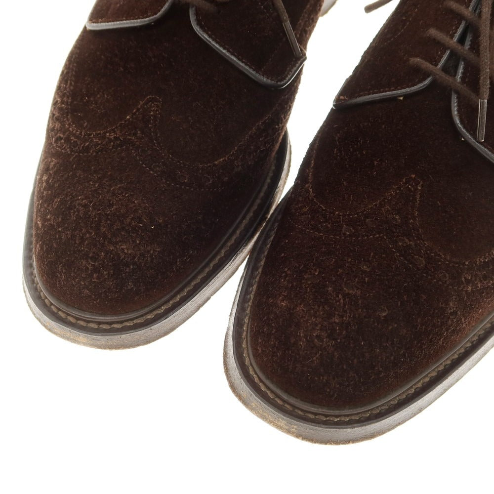 【中古】チーニー CHEANEY HAVELOCK スエード ウイングチップ ドレスシューズ ダークブラウン【 8 1/2 】【 状態ランクB 】【 メンズ 】