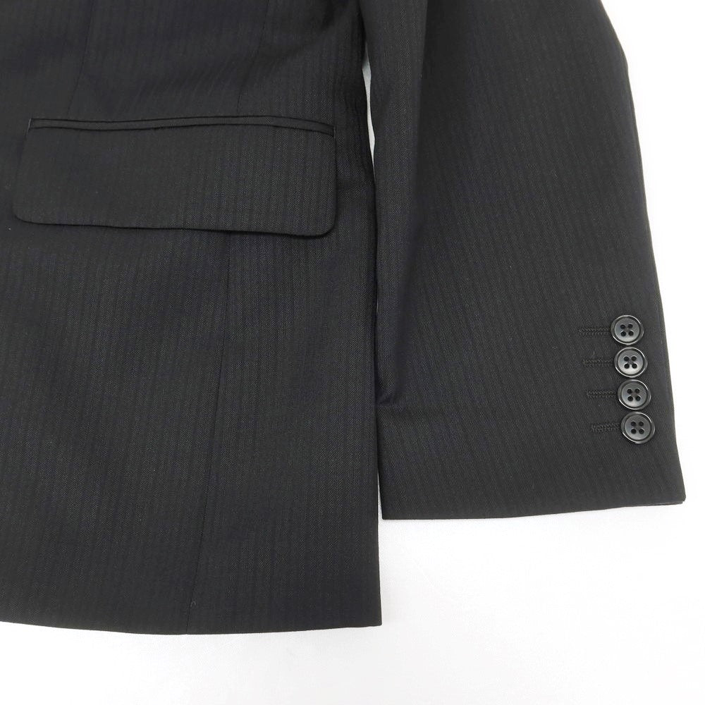 【中古】ヒロコ コシノ HIROKO KOSHINO ウールポリエステル 2つボタンスーツ ブラック【 A5 】【 状態ランクB 】【 メンズ 】