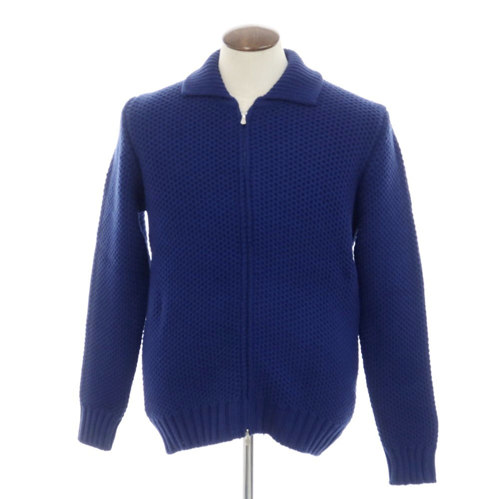 新品】グランサッソ GRAN SASSO ウール ジップアップ カーディガン  