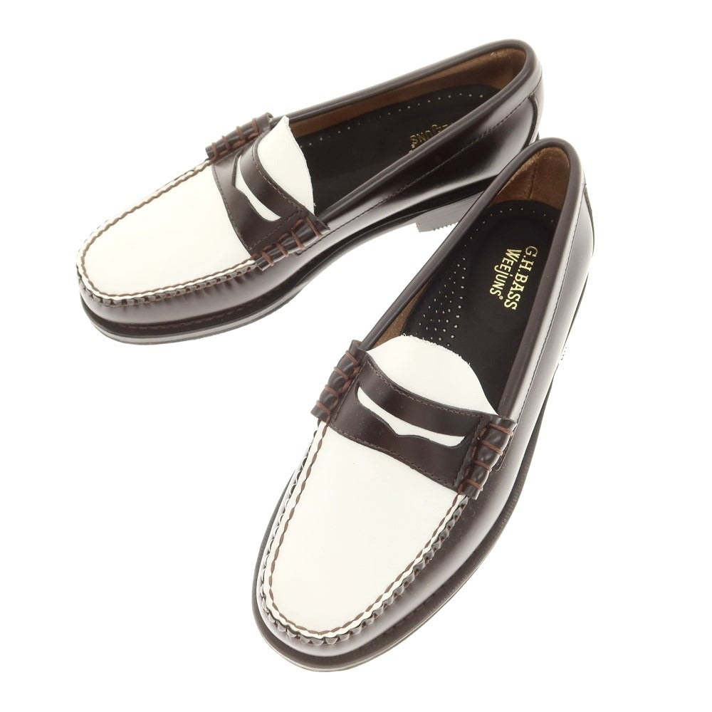 中古】【未使用】ジーエイチバス G.H.BASS&CO. WEEJUNS PENNY LOAFER コンビ コインローファー ダークブラウ –  リタリオリブロ