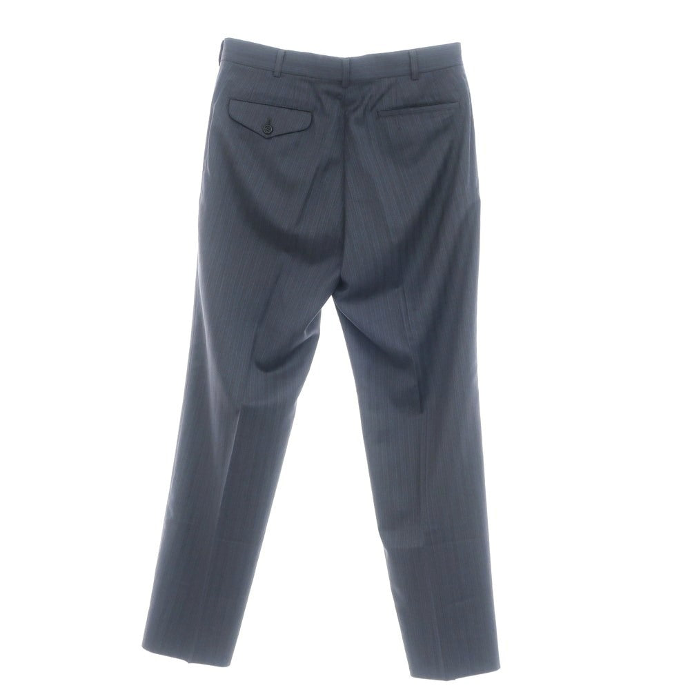 【中古】コムデギャルソン オムドゥ COMME des GARCONS HOMME DEUX 2024年春夏 ウール ストライプ ドレススラックスパンツ グレーxブルー【 M 】【 状態ランクA 】【 メンズ 】