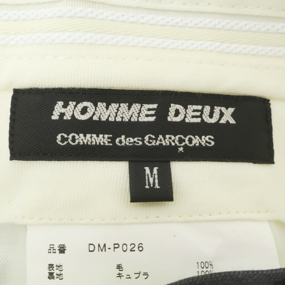 【中古】コムデギャルソン オムドゥ COMME des GARCONS HOMME DEUX 2024年春夏 ウール ストライプ ドレススラックスパンツ グレーxブルー【 M 】【 状態ランクA 】【 メンズ 】