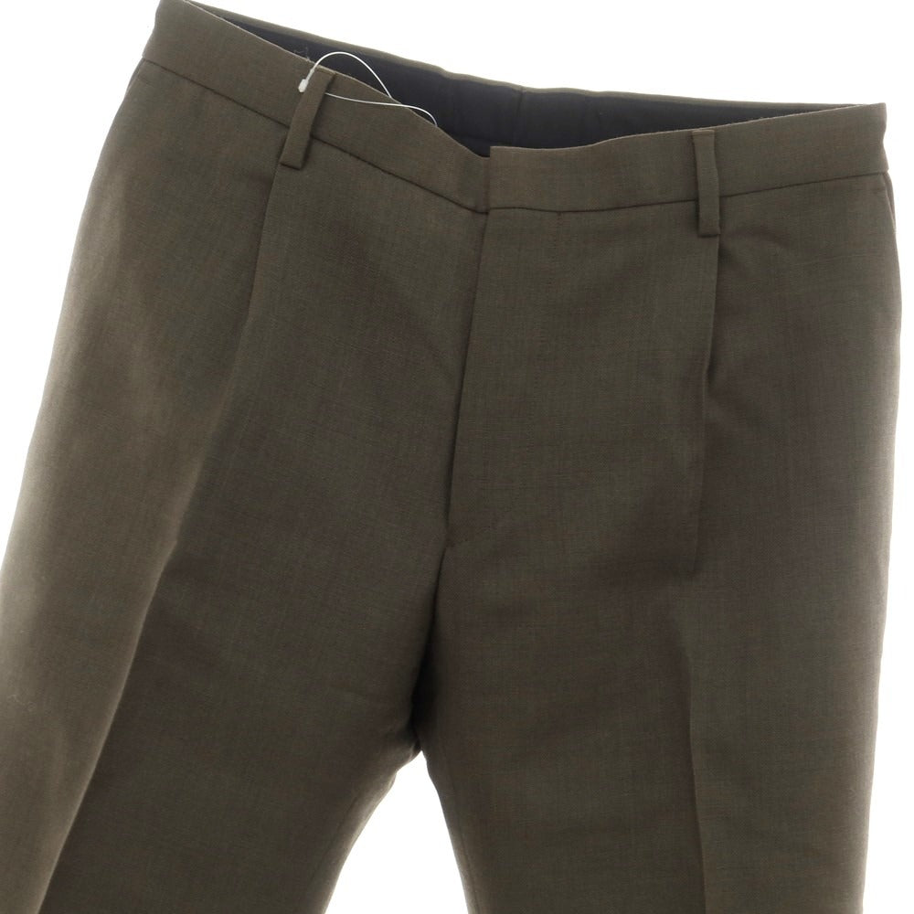 【中古】ユナイテッドアローズ アンド サンズ UNITED ARROWS & SONS ウール カジュアルスラックスパンツ オリーブ【 S 】【 状態ランクB 】【 メンズ 】