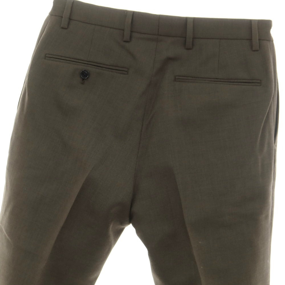 【中古】ユナイテッドアローズ アンド サンズ UNITED ARROWS & SONS ウール カジュアルスラックスパンツ オリーブ【 S 】【 状態ランクB 】【 メンズ 】