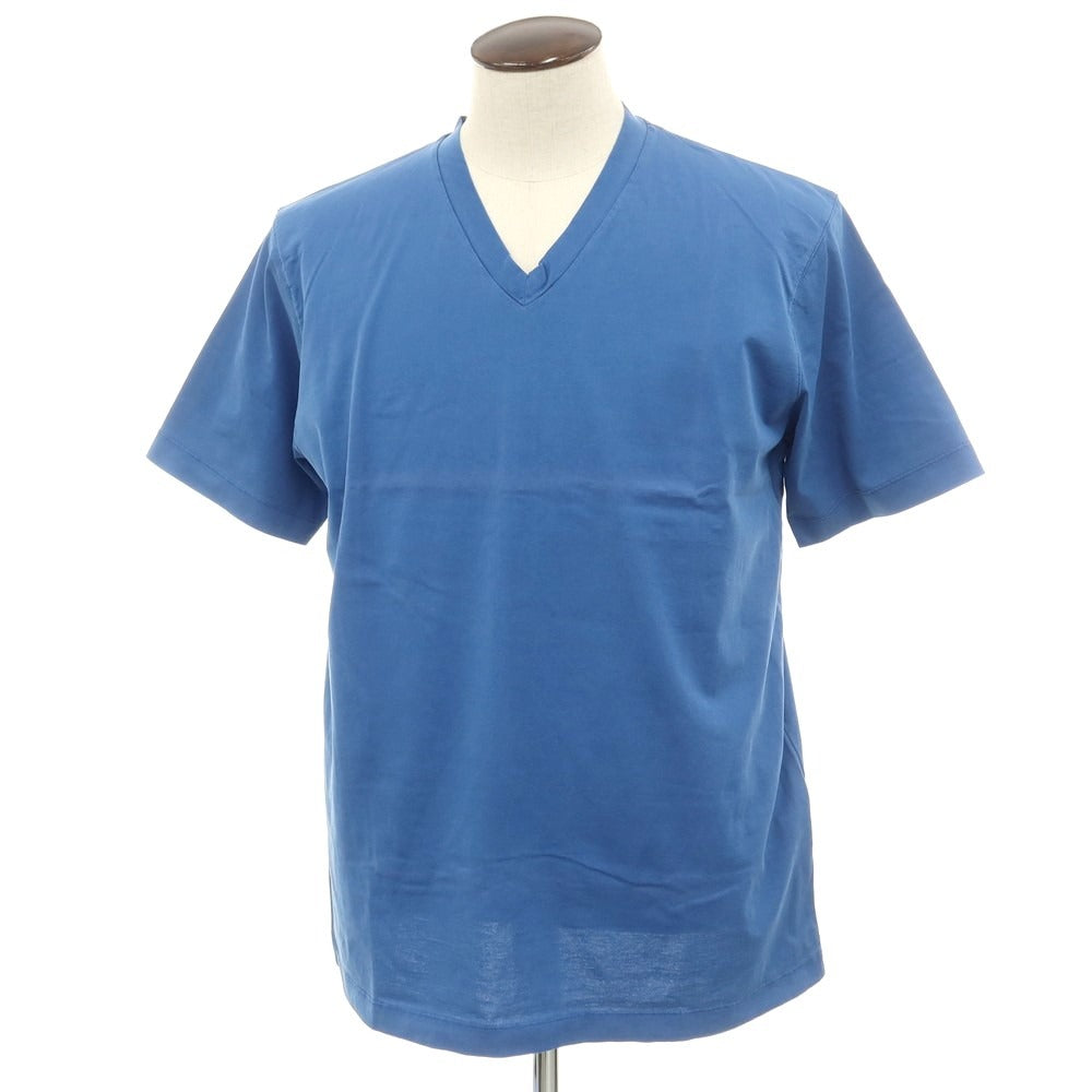 【中古】ダニエレ フィエゾーリ DANIELE FIESOLI コットン Vネック 半袖Tシャツ ブルー【 L 】【 状態ランクA 】【 メンズ 】