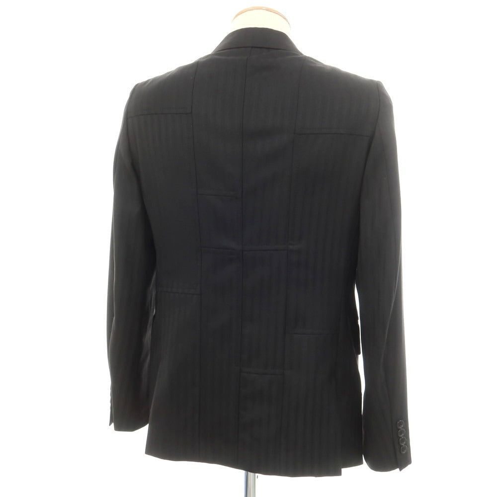 【中古】コムデギャルソン オムドゥ COMME des GARCONS HOMME DEUX 2024年春夏 ウール 切替 テーラードジャケット ブラック【 S 】【 状態ランクA 】【 メンズ 】