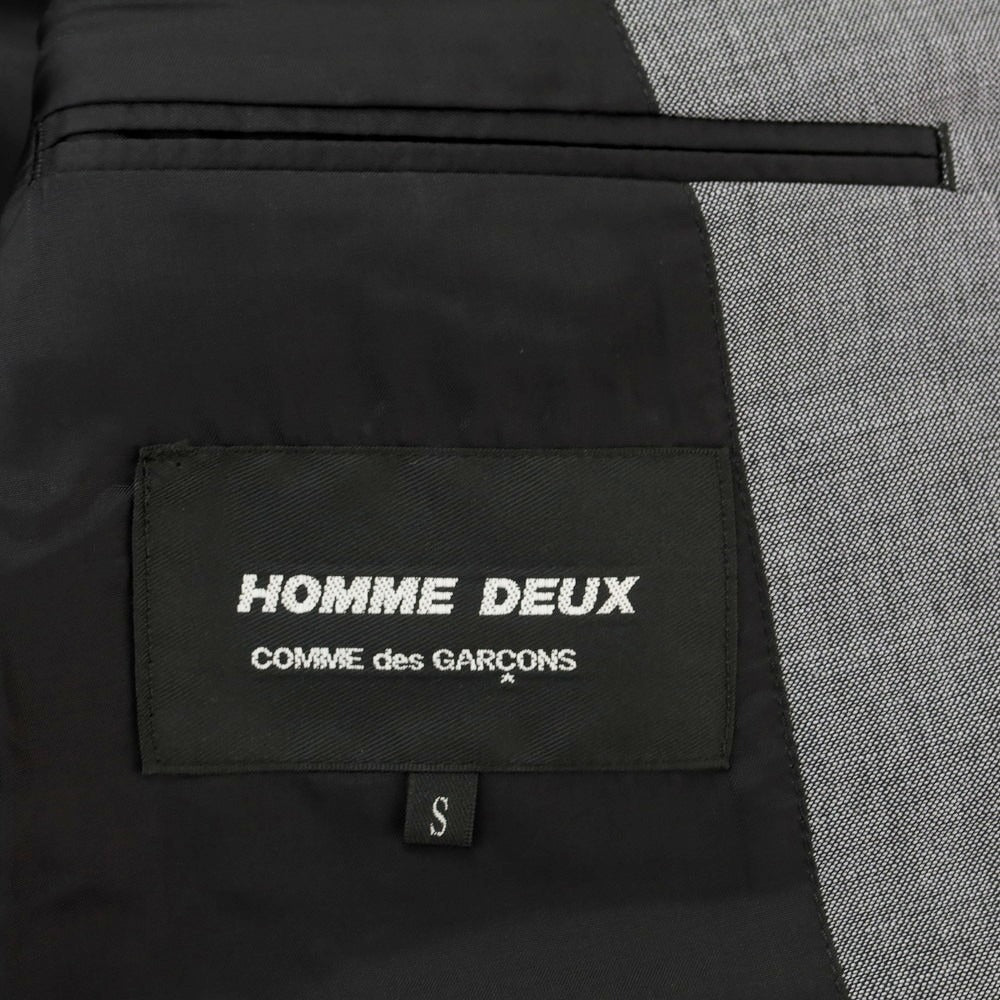 【中古】コムデギャルソン オムドゥ COMME des GARCONS HOMME DEUX 2024年春夏 モヘヤウール テーラードジャケット グレー【 S 】【 状態ランクA 】【 メンズ 】
