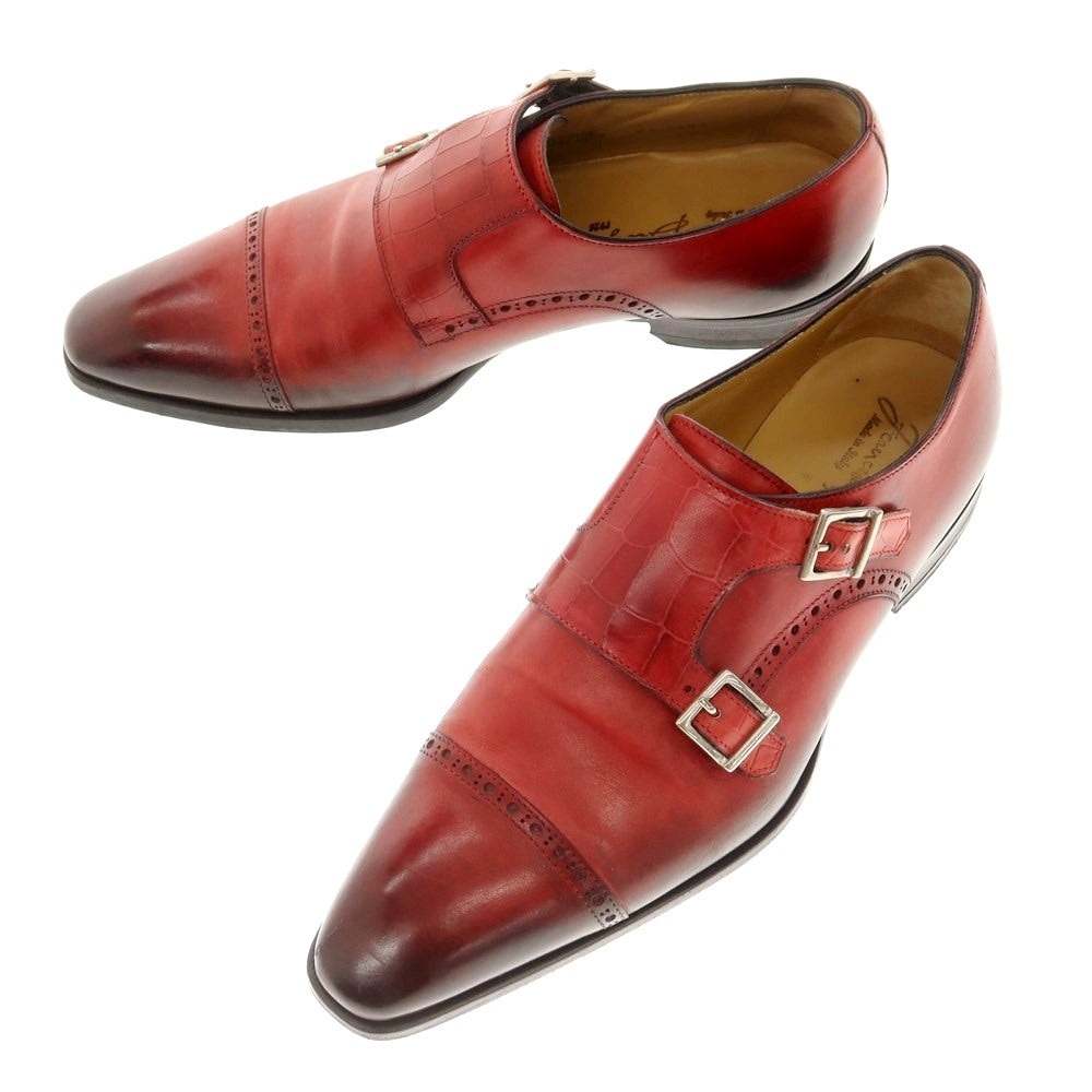 フランチェスコベニーニョ ダブルモンクストラップシューズ ブラウン フランチェスコベニーニョ ダブルモンクストラップシューズ