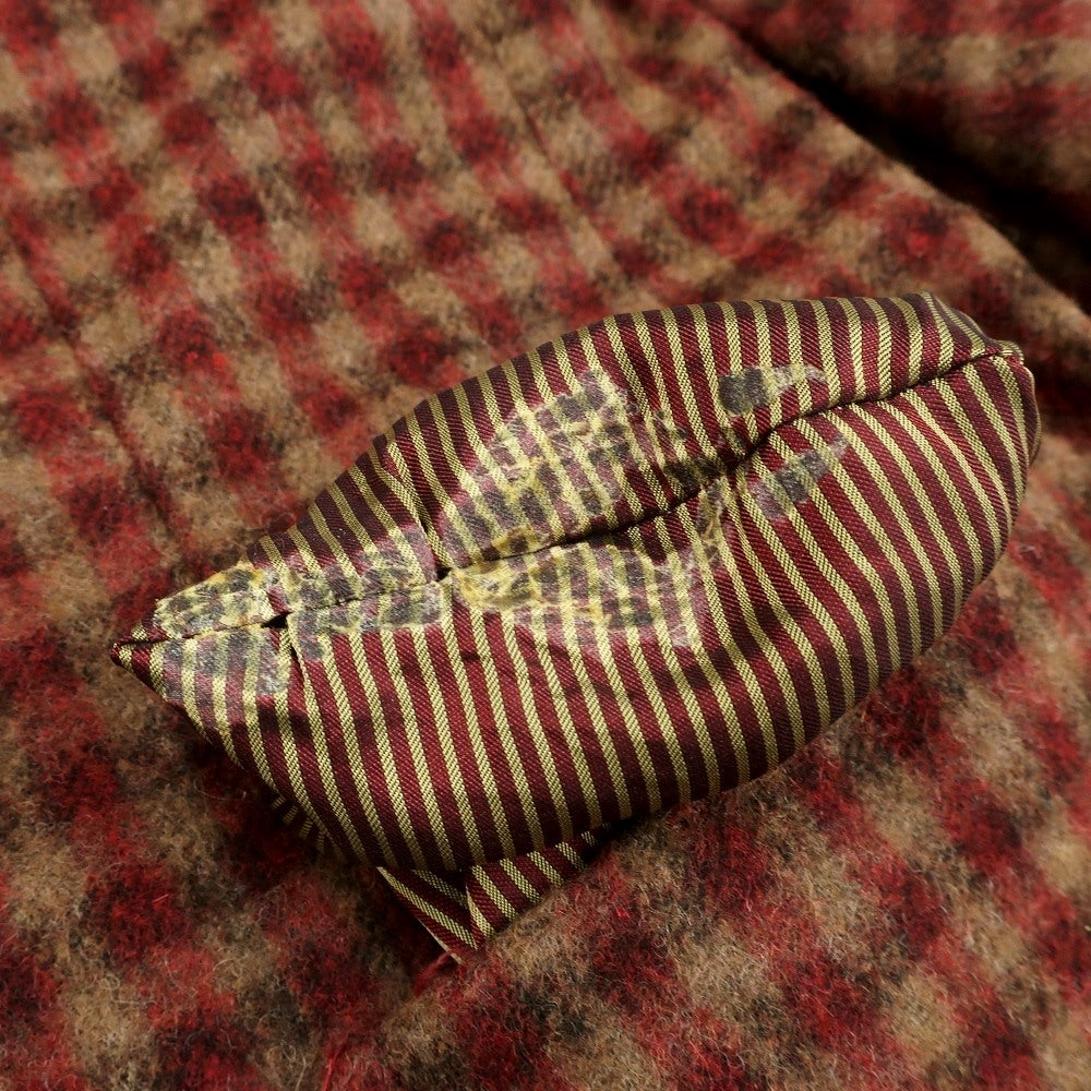 【中古】エルネスト ernesto GFB ベビーアルパカ テーラードジャケット レッドxベージュ【 44 】【 状態ランクC 】【 メンズ 】