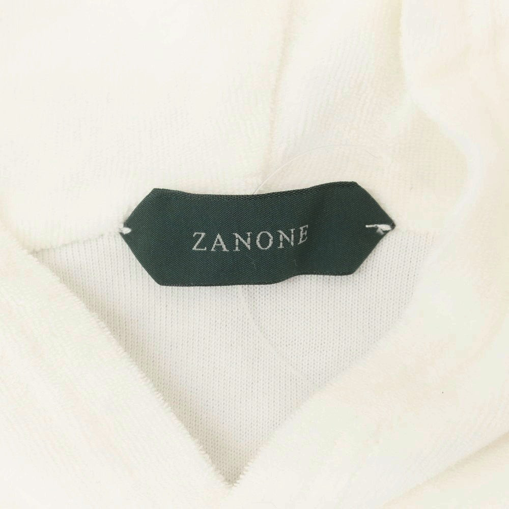 【新品】ザノーネ ZANONE コットン パイル プルオーバー パーカー ホワイト【 44 】【 状態ランクN 】【 メンズ 】
