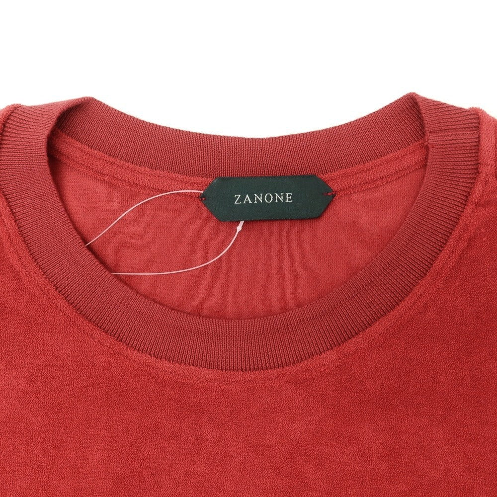 【新品】ザノーネ ZANONE コットン パイル クルーネック 半袖Tシャツ レッド【 46 】【 状態ランクN 】【 メンズ 】
