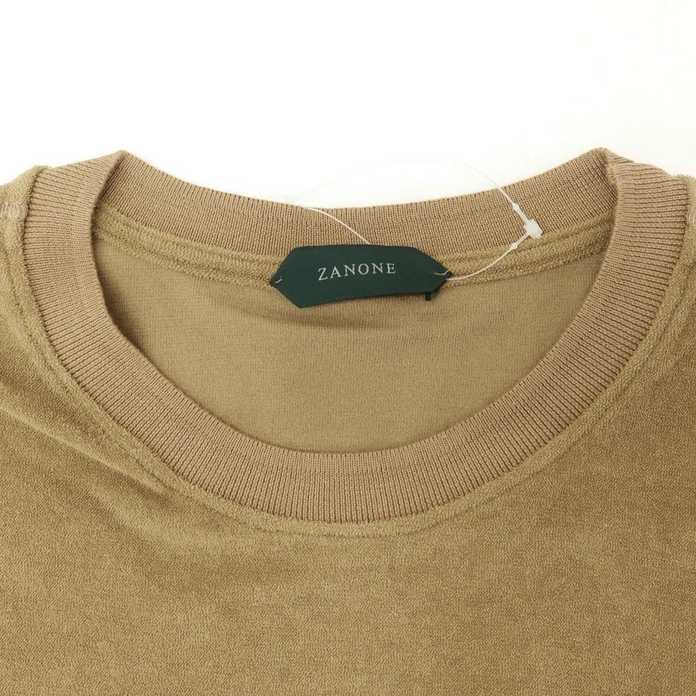 【新品】ザノーネ ZANONE コットン パイル クルーネック 半袖Tシャツ オーカー【 44 】【 状態ランクN 】【 メンズ 】