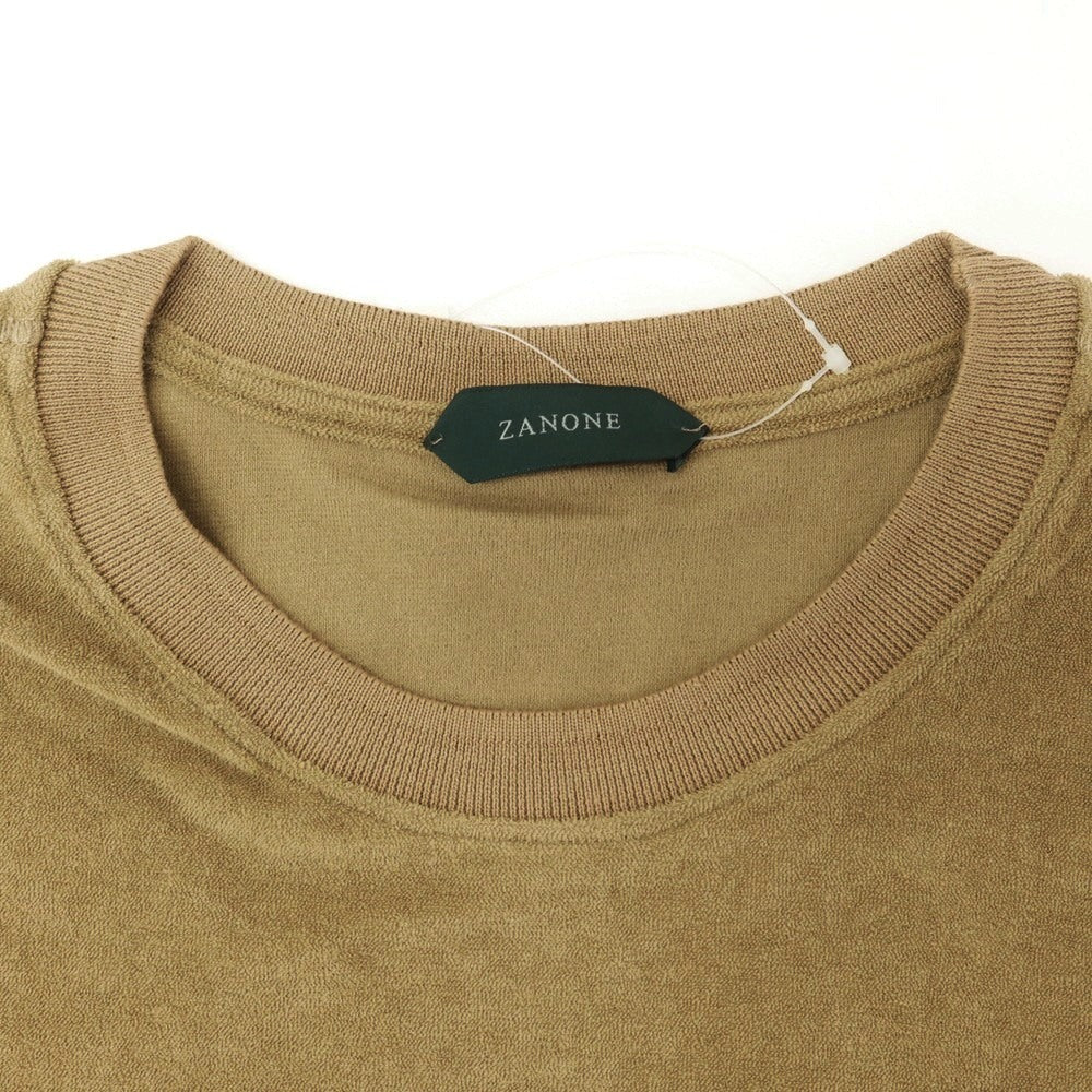 【新品】ザノーネ ZANONE コットン パイル クルーネック 半袖Tシャツ オーカー【 52 】【 状態ランクN 】【 メンズ 】