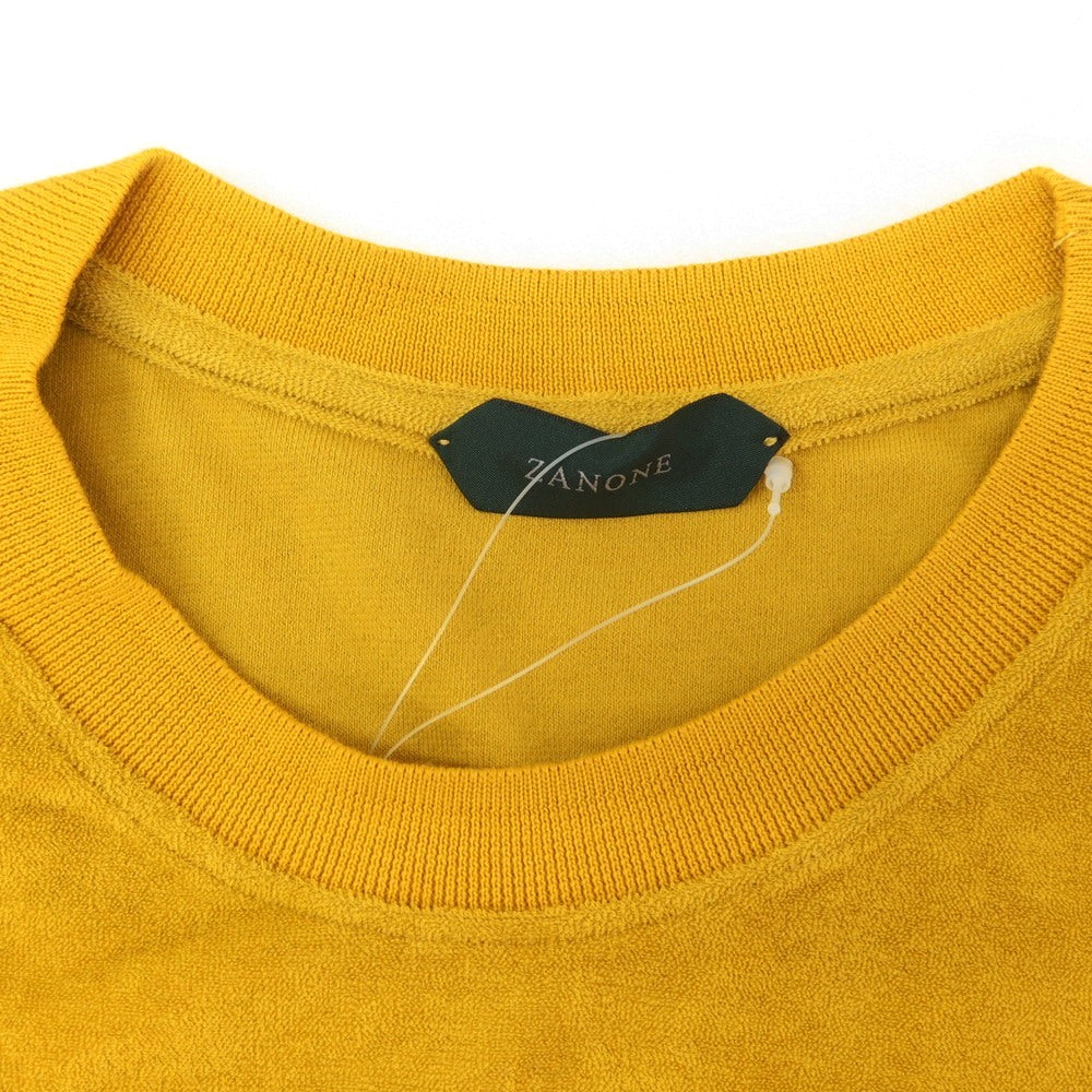 【新品】ザノーネ ZANONE コットン パイル クルーネック 半袖Tシャツ マスタードイエロー【 44 】【 状態ランクN 】【 メンズ 】
