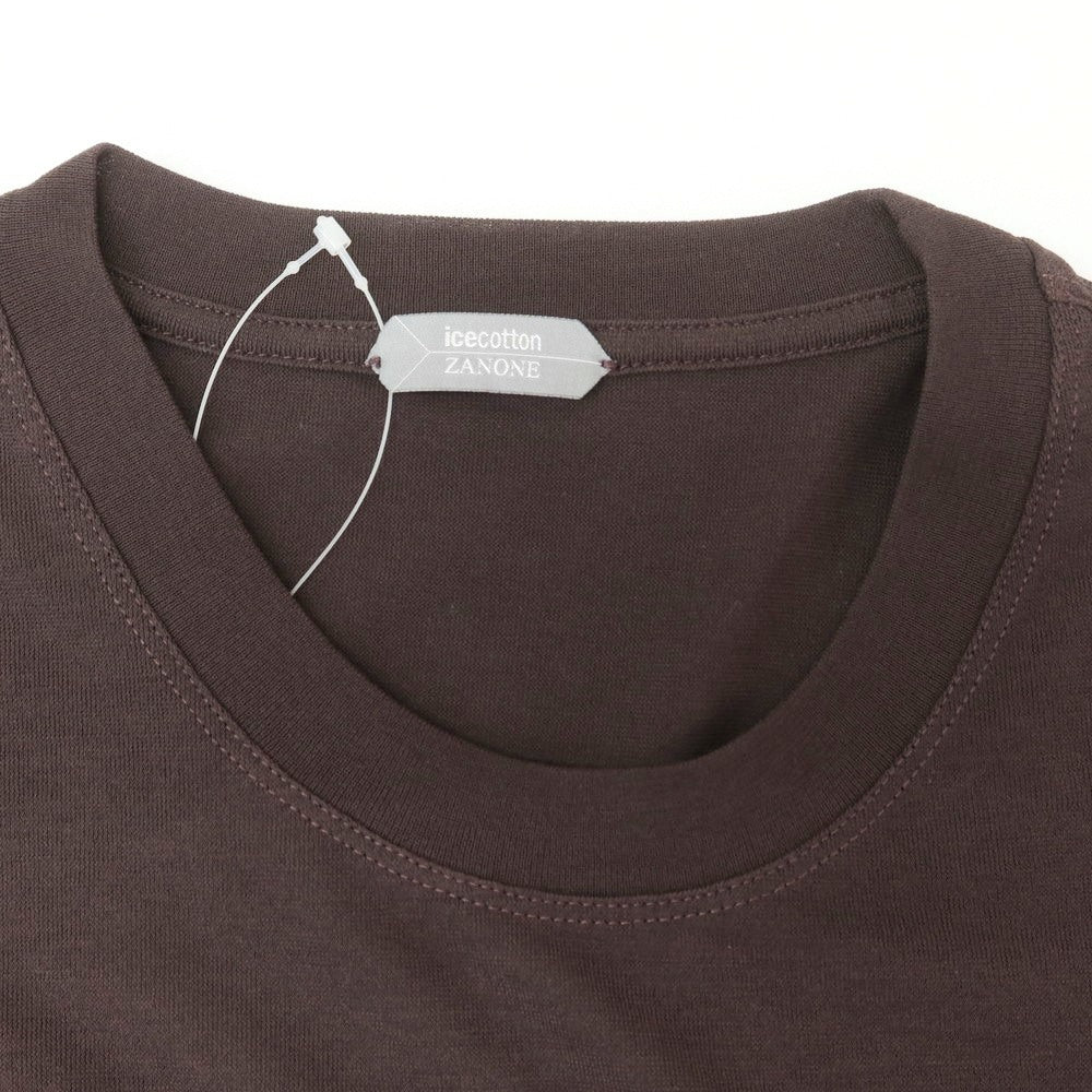 【新品】ザノーネ ZANONE アイスコットン クルーネック 半袖Tシャツ ダークブラウン系【 50 】【 状態ランクN 】【 メンズ 】