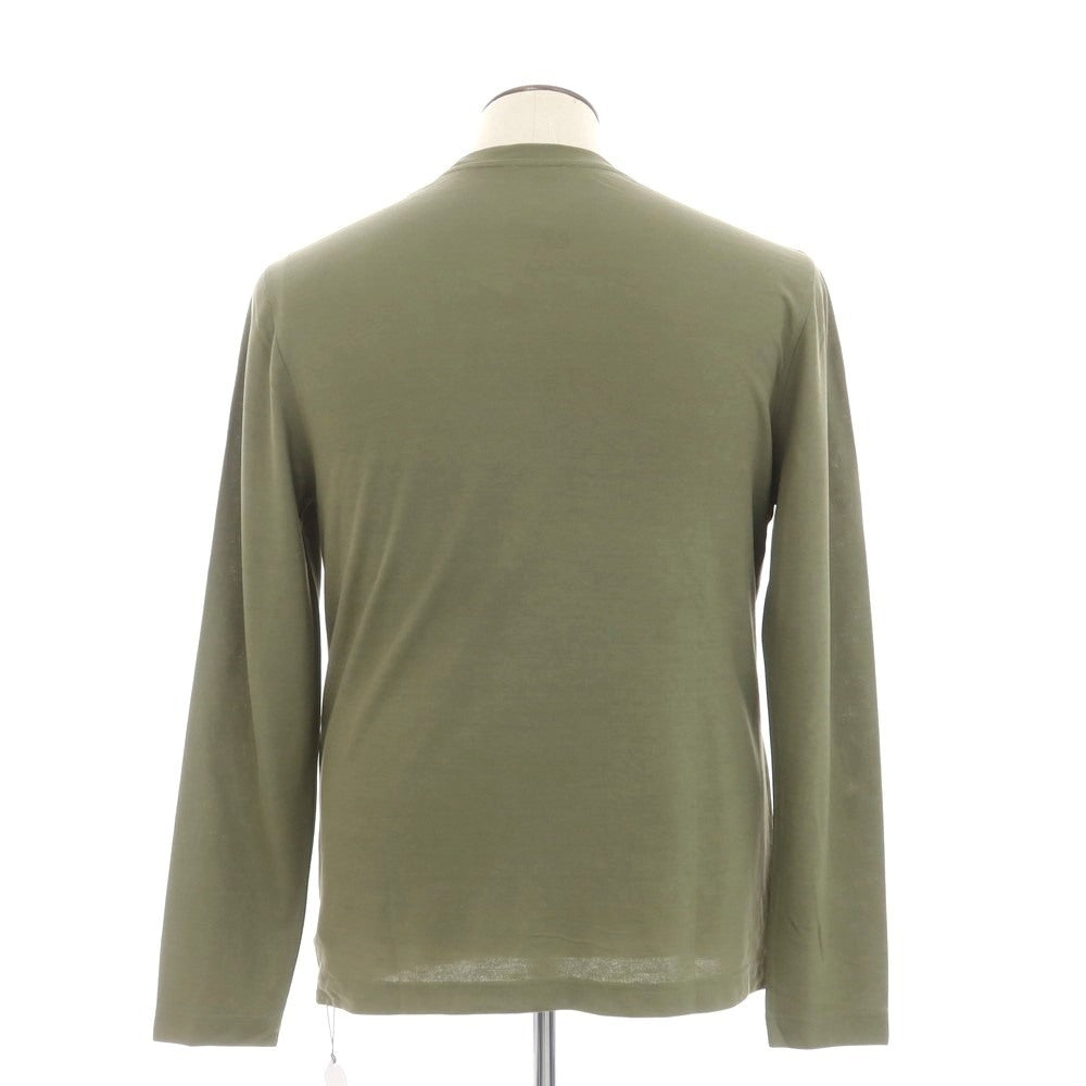 【新品】ザノーネ ZANONE アイスコットン クルーネック 長袖Tシャツ オリーブグリーン【 52 】【 状態ランクN 】【 メンズ 】