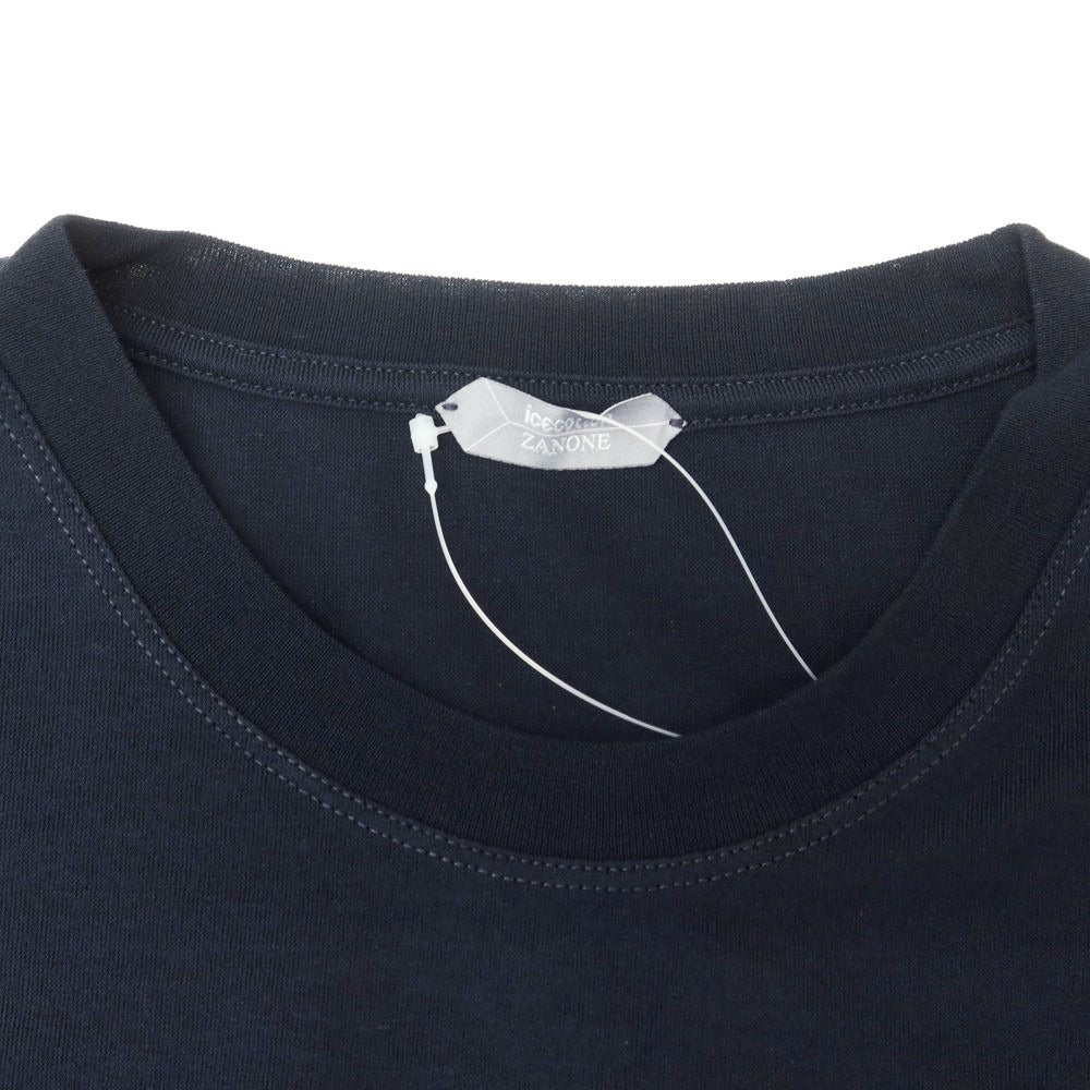 【新品】ザノーネ ZANONE アイスコットン クルーネック 長袖Tシャツ ネイビー【 48 】【 状態ランクN 】【 メンズ 】