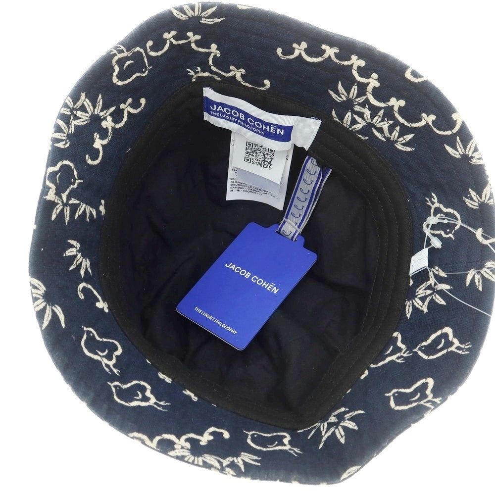 【新品】ヤコブコーエン JACOB COHEN コットン バケットハット ネイビー【 L 】【 状態ランクN 】【 メンズ 】