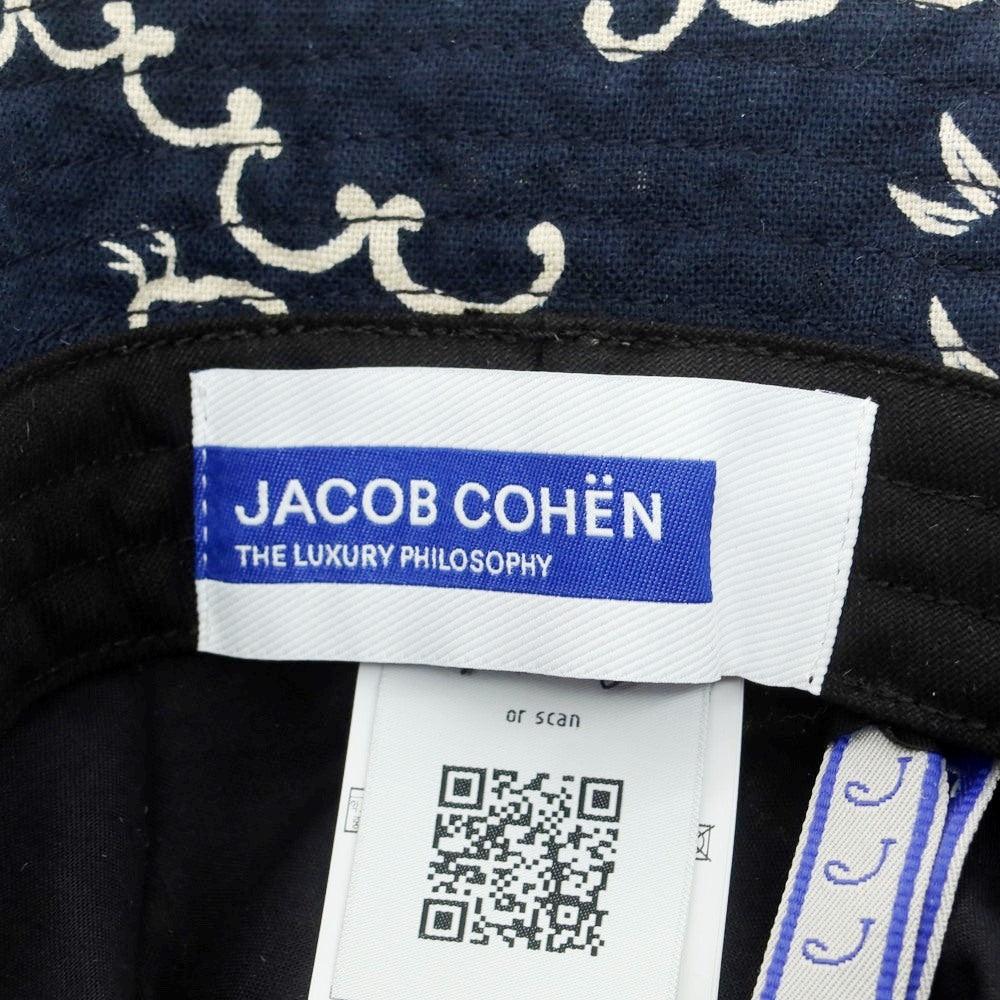 【新品】ヤコブコーエン JACOB COHEN コットン バケットハット ネイビー【 XL 】【 状態ランクN 】【 メンズ 】