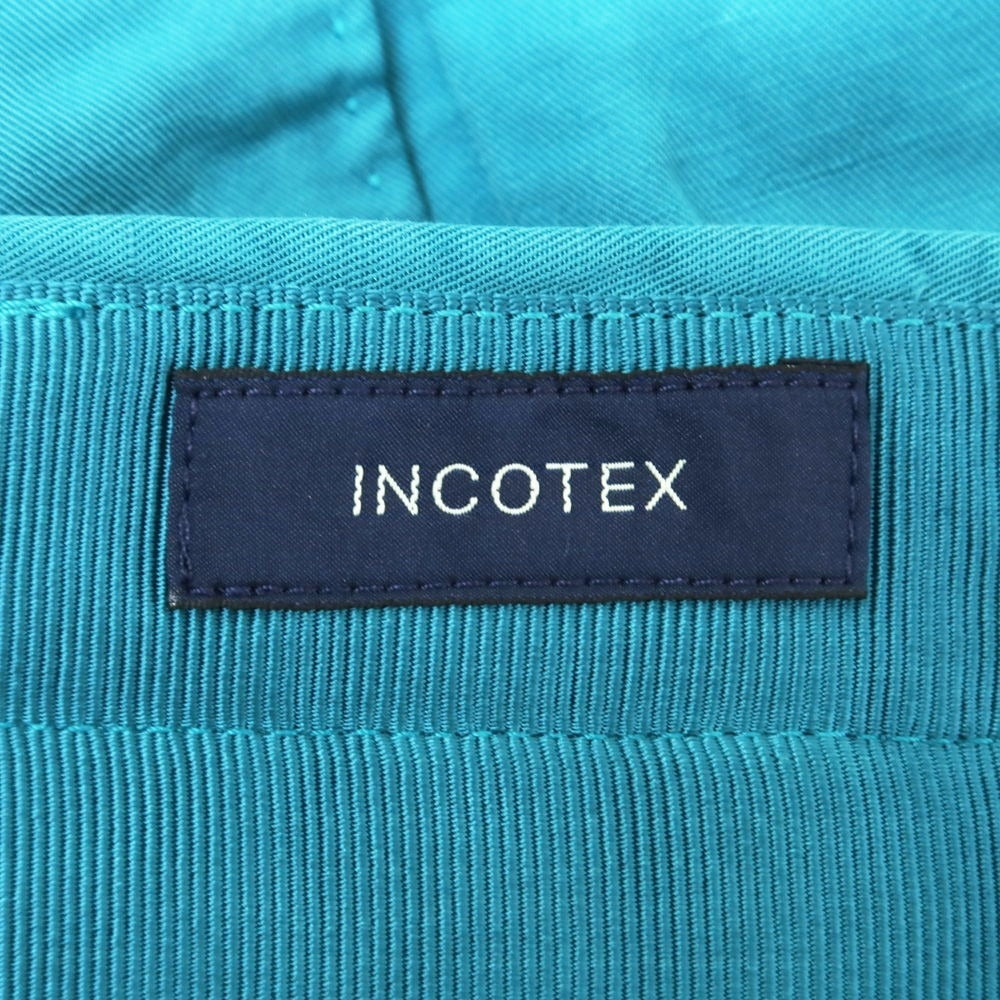【新品アウトレット】インコテックス INCOTEX リネンコットン カジュアルスラックスパンツ ターコイズ【 46 】【 状態ランクN- 】【 メンズ 】