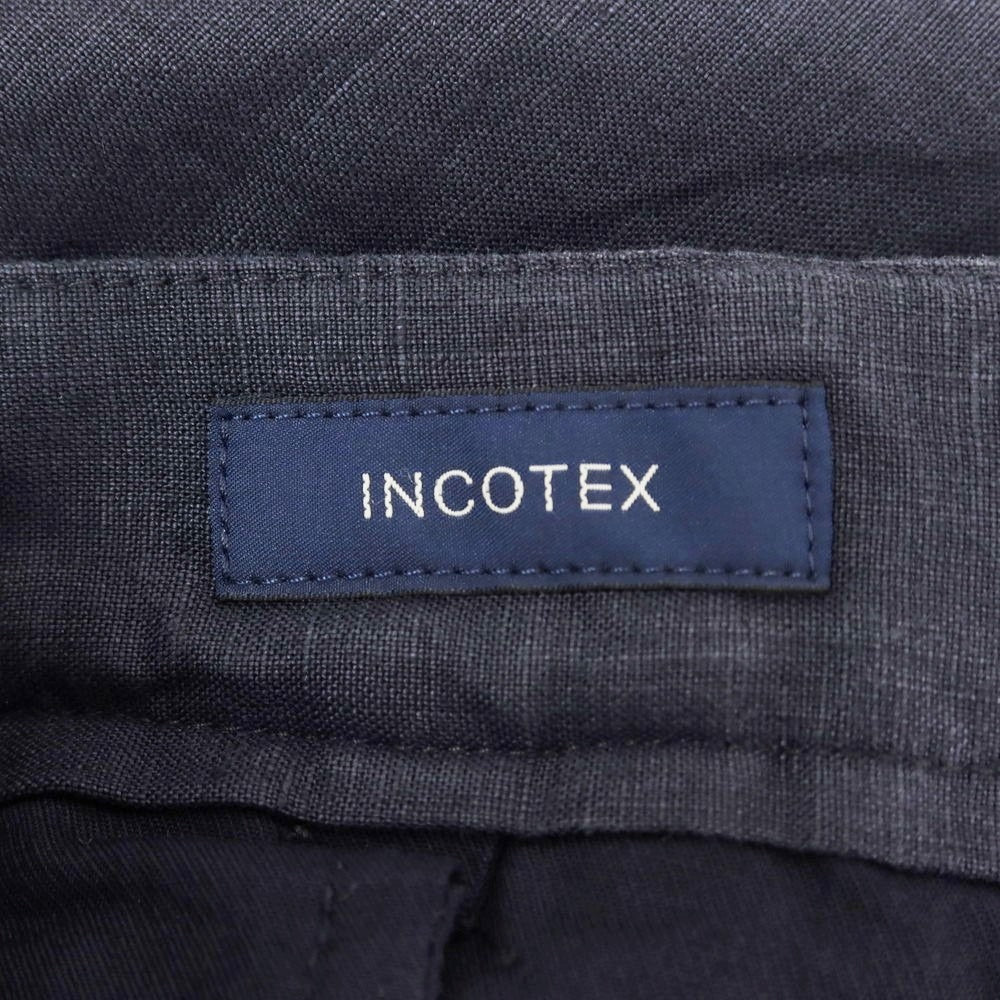 【新品】インコテックス INCOTEX リネン カジュアルスラックスパンツ ネイビー【 44 】【 状態ランクN 】【 メンズ 】