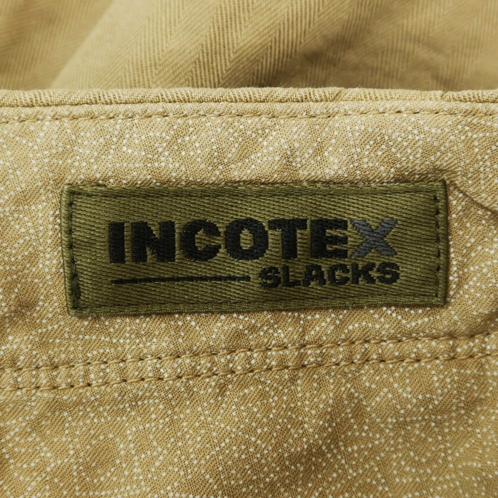 【新品】インコテックス INCOTEX コットンリネン カジュアルスラックスパンツ カーキ【 34 】【 状態ランクN 】【 メンズ 】