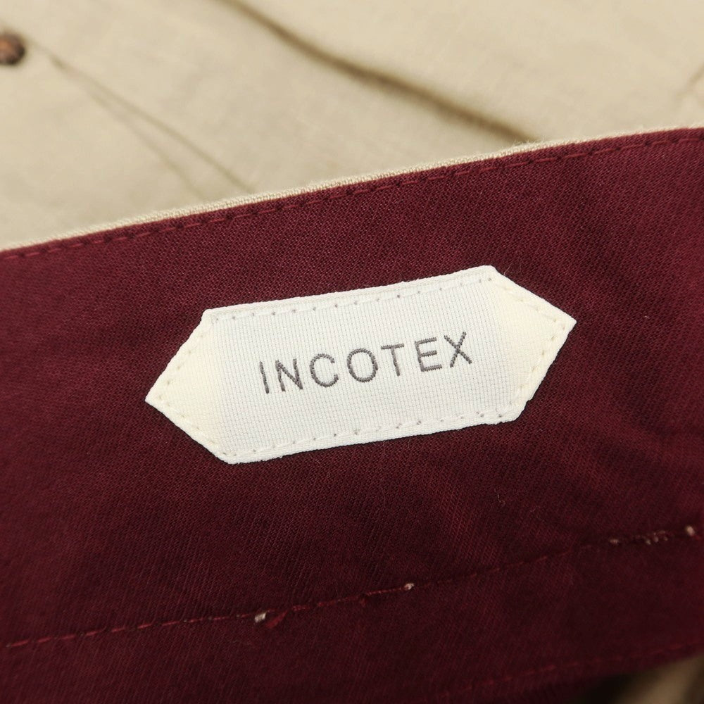 【新品】インコテックス INCOTEX リネン カジュアルスラックスパンツ ベージュ【 50 】【 状態ランクN 】【 メンズ 】