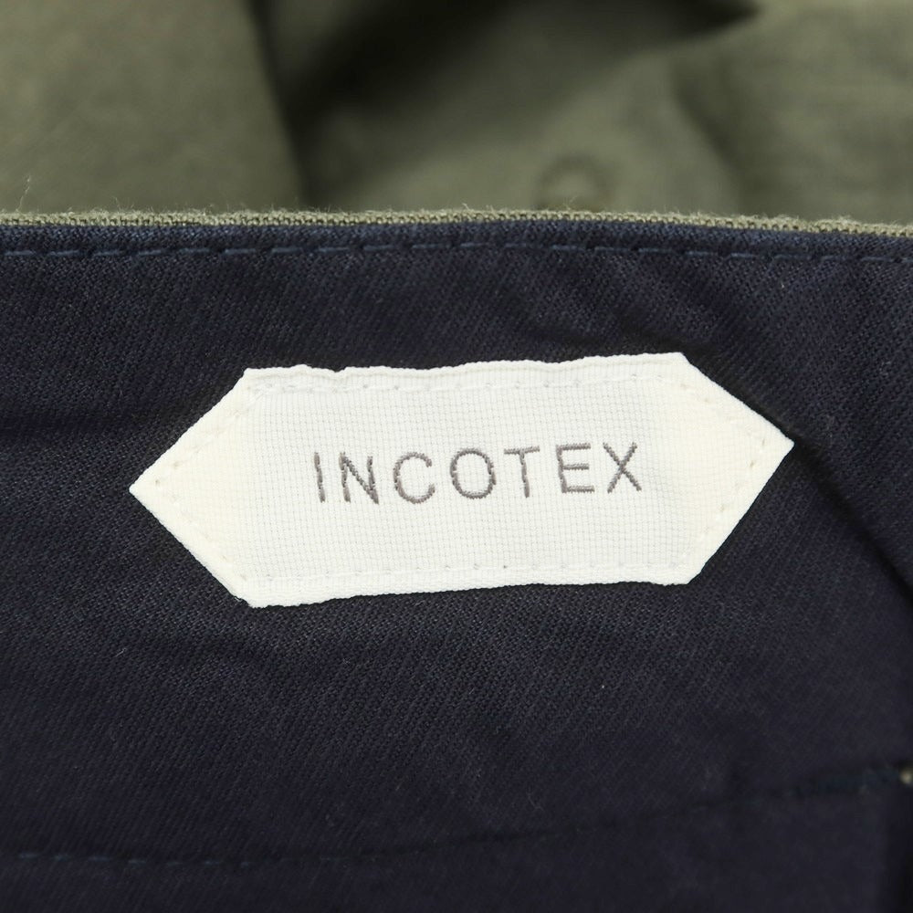 【新品】インコテックス INCOTEX リネン カジュアルスラックスパンツ オリーブ【 52 】【 状態ランクN 】【 メンズ 】