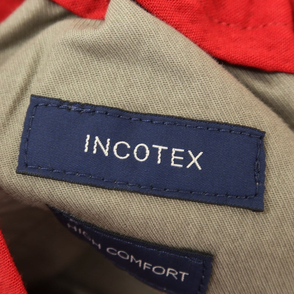 【新品】インコテックス INCOTEX ストレッチ ポリエステルウール ショートパンツ レッド【 52 】【 状態ランクN 】【 メンズ 】