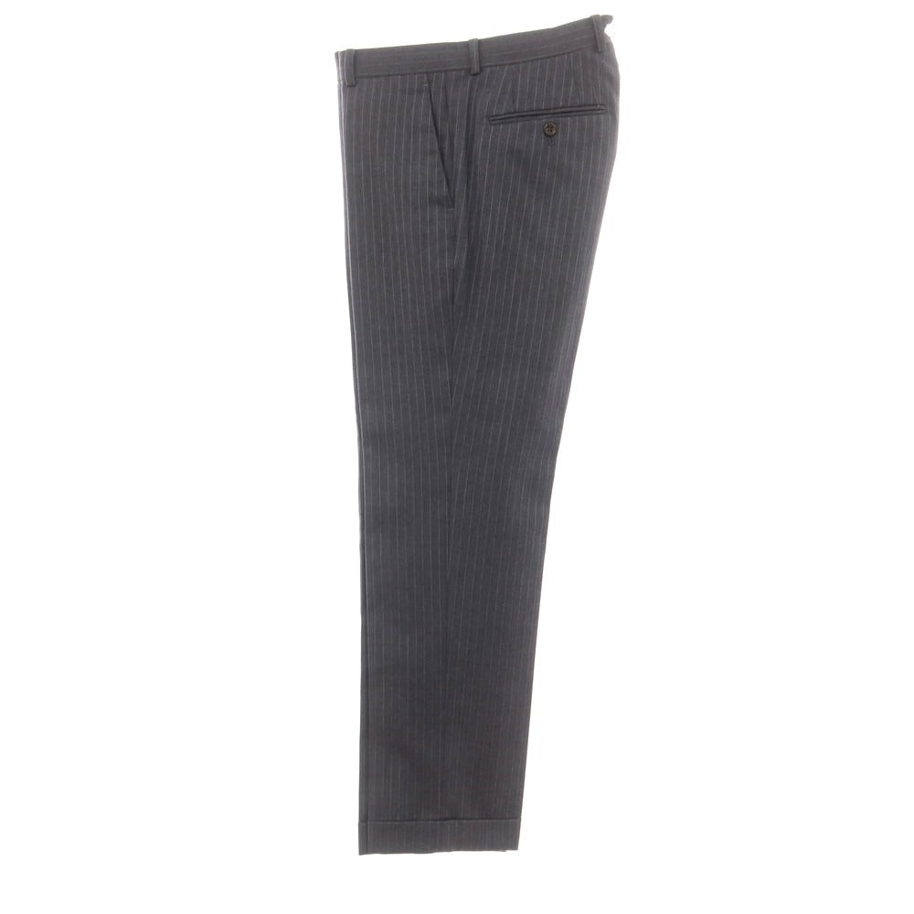 【中古】アザブテーラー azabu tailor ウール ピンストライプ 3つボタンスーツ グレーxホワイト【 44/82 】【 状態ランクD 】【 メンズ 】