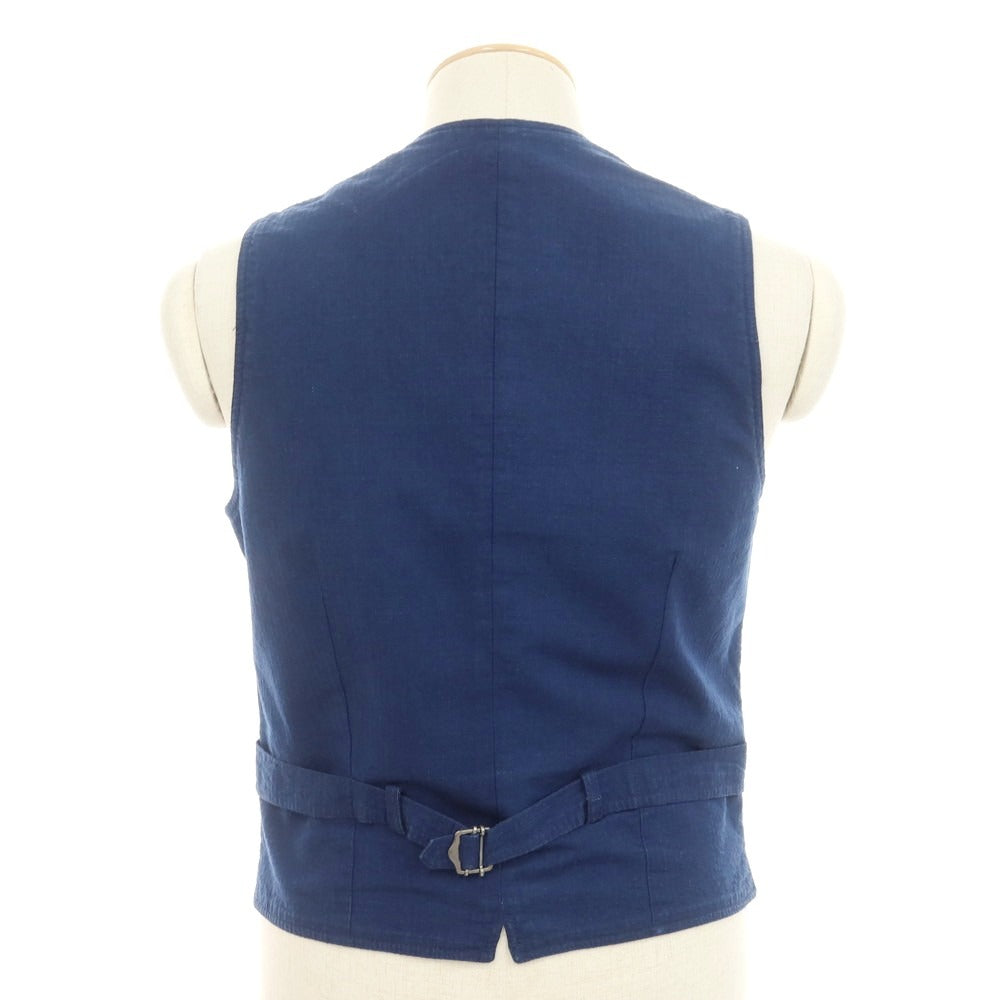 【中古】ラルディーニ LARDINI ストレッチコットン ジレ ベスト ライトネイビー【 46 】【 状態ランクB 】【 メンズ 】