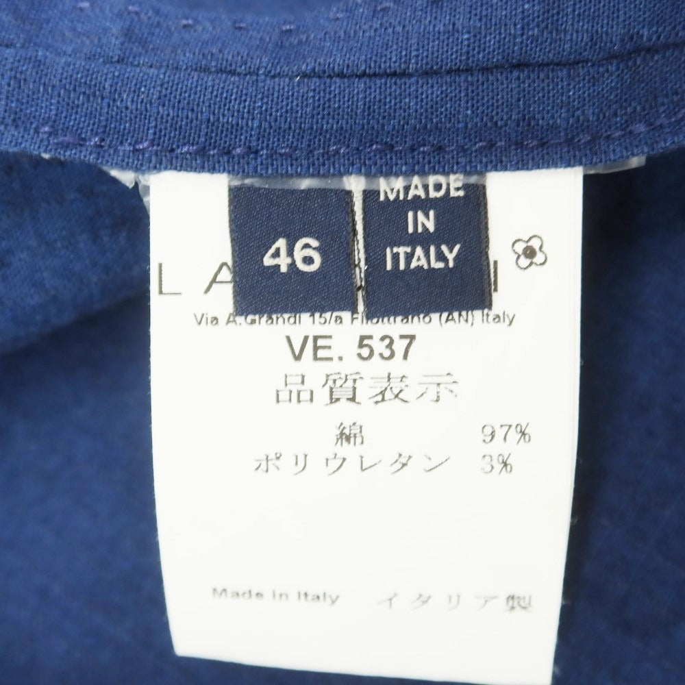 【中古】ラルディーニ LARDINI ストレッチコットン ジレ ベスト ライトネイビー【 46 】【 状態ランクB 】【 メンズ 】
