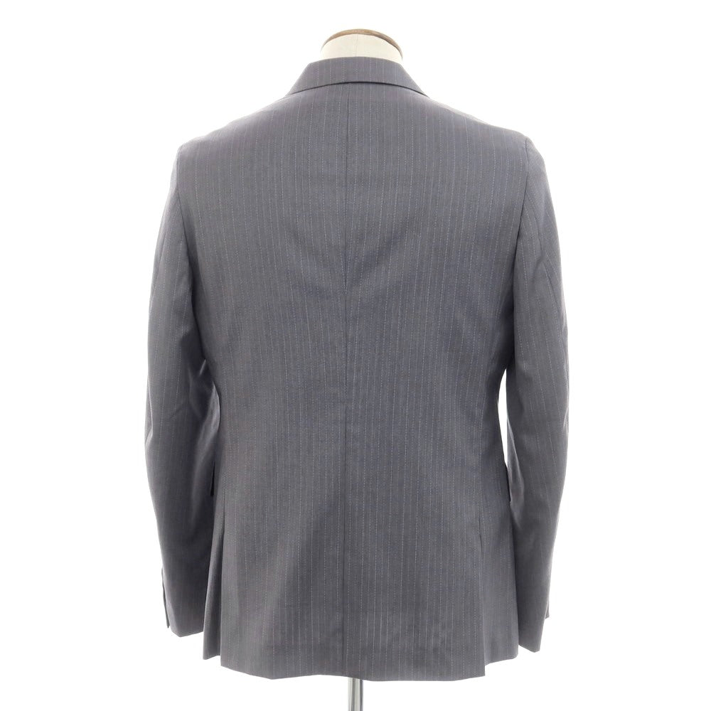 【中古】コムデギャルソン オムドゥ COMME des GARCONS HOMME DEUX 2024年春夏 ウール ストライプ テーラードジャケット グレーxライトスマルトブルー【 M 】【 状態ランクA 】【 メンズ 】