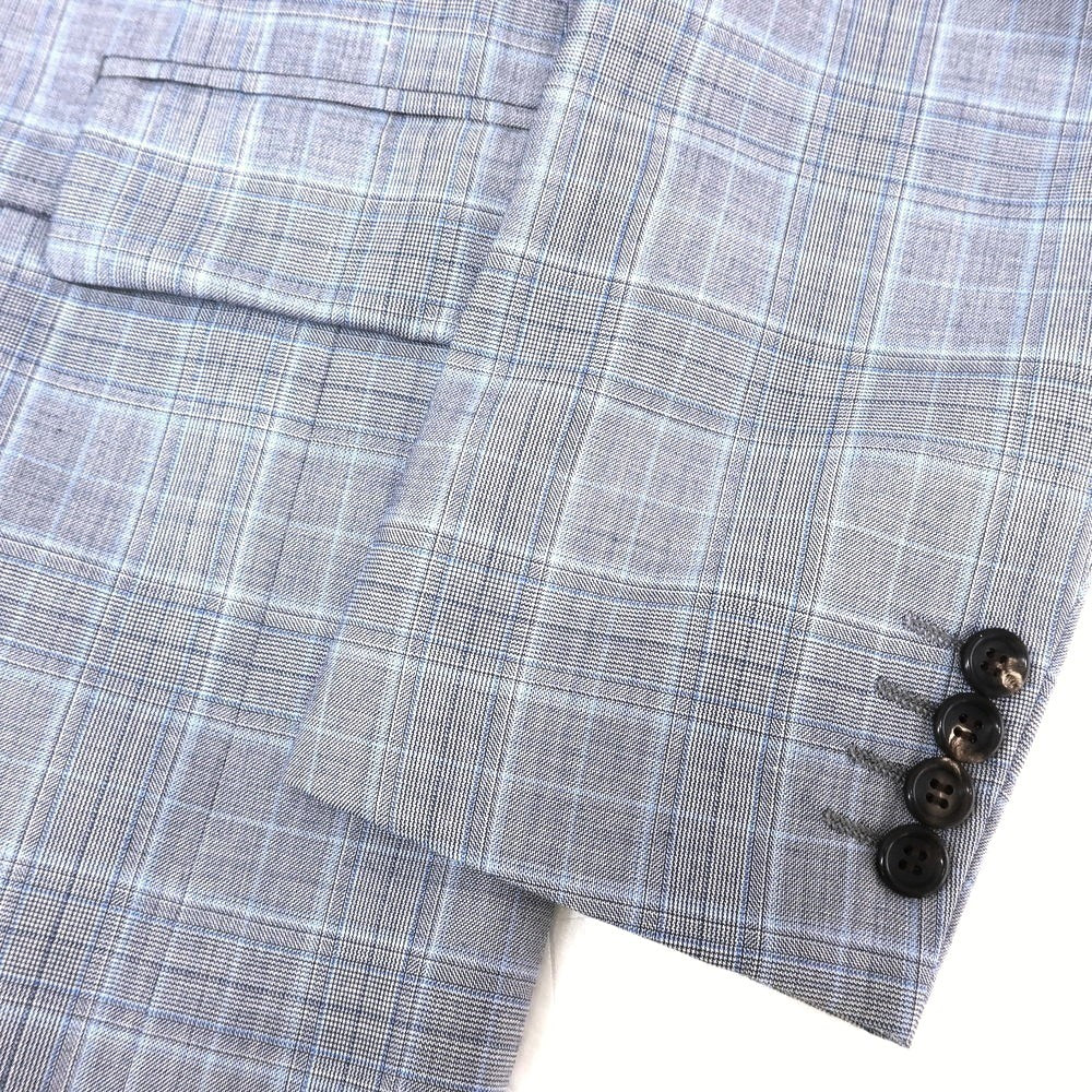 【中古】コムデギャルソン オムドゥ COMME des GARCONS HOMME DEUX 2024年春夏 ウール チェック ジャケット グレー系xブルー【 M 】【 状態ランクA 】【 メンズ 】