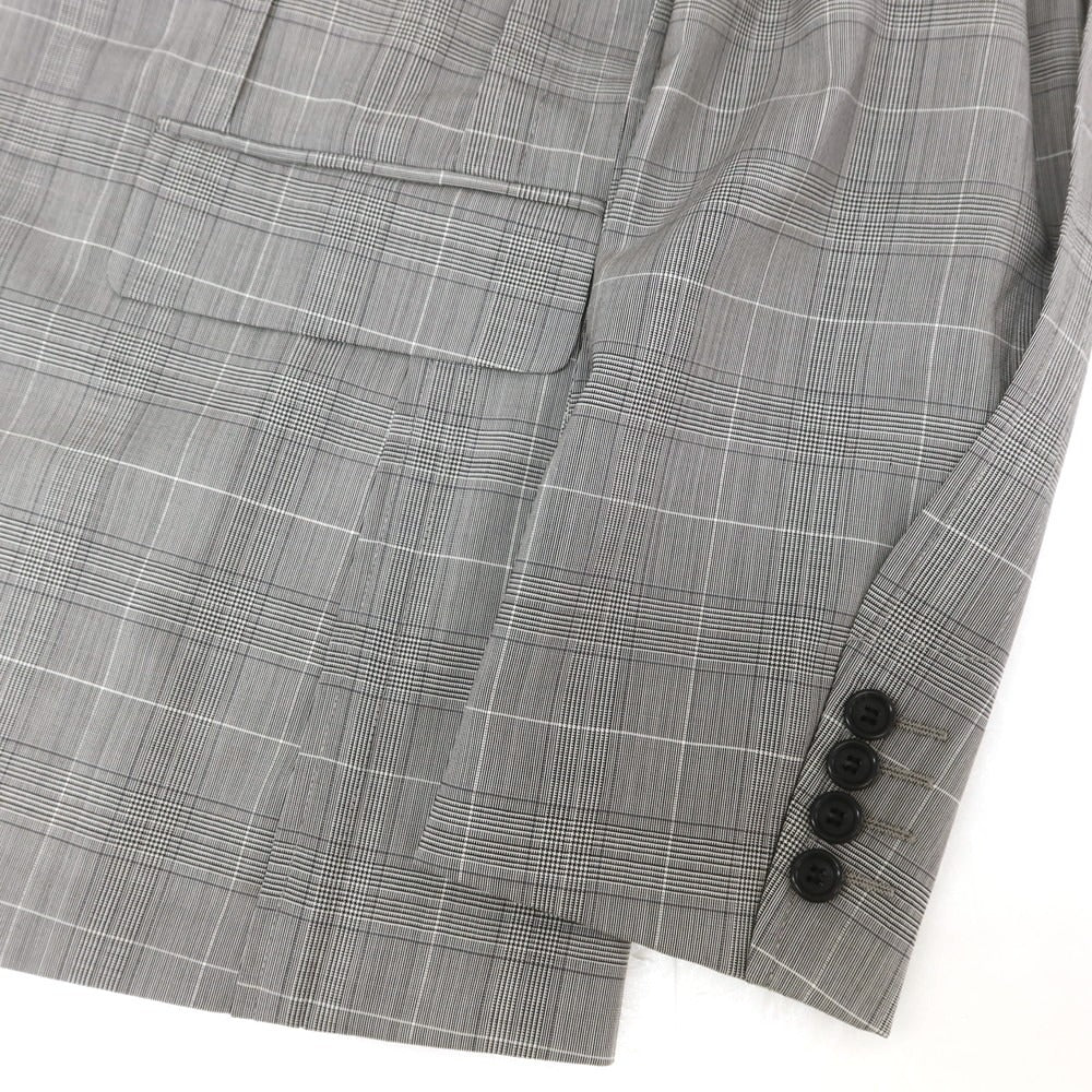 【中古】コムデギャルソン オムドゥ COMME des GARCONS HOMME DEUX 2024年春夏 ウール チェック テーラードジャケット グレー系【 M 】【 状態ランクA 】【 メンズ 】