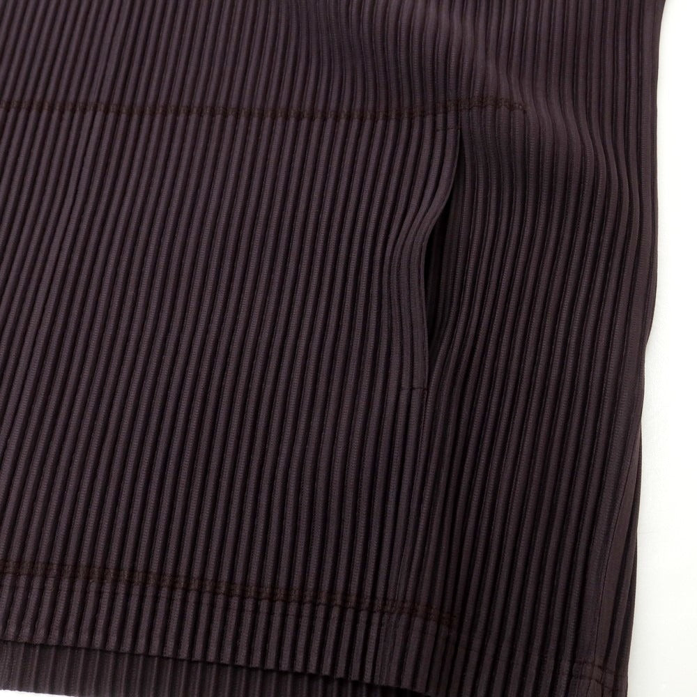 【中古】オム プリッセ イッセイミヤケ HOMME PLISSE ISSEY MIYAKE 2024年秋冬 プリーツ加工 プルオーバーパーカー ダークパープル【 表記なし(L位) 】【 状態ランクA 】【 メンズ 】
