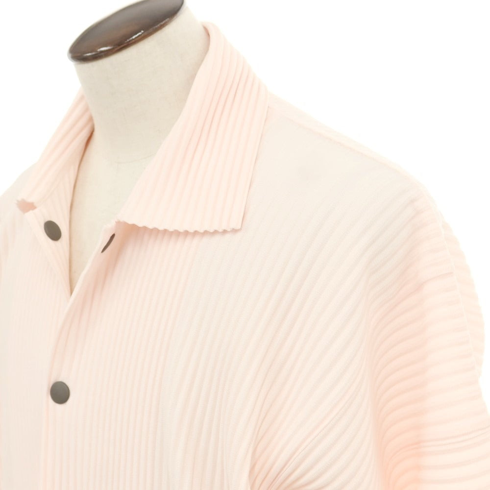【中古】オム プリッセ イッセイミヤケ HOMME PLISSE ISSEY MIYAKE 2024年秋冬 プリーツ ブルゾン パールピンク【 表記なし(L位) 】【 状態ランクA 】【 メンズ 】