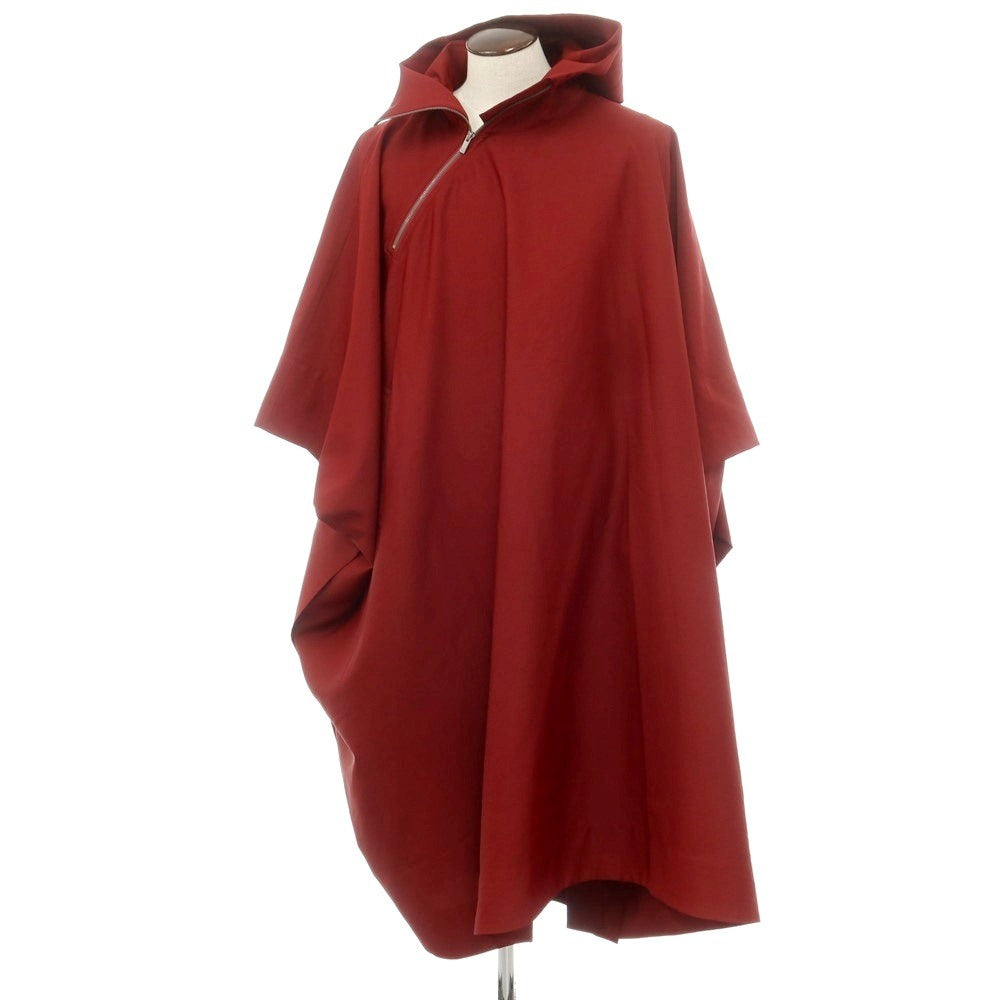 【中古】オム プリッセ イッセイミヤケ HOMME PLISSE ISSEY MIYAKE 2024年秋冬 ポリエステル系 ポンチョコート ワインレッド【 表記なし(L位) 】【 状態ランクA 】【 メンズ 】