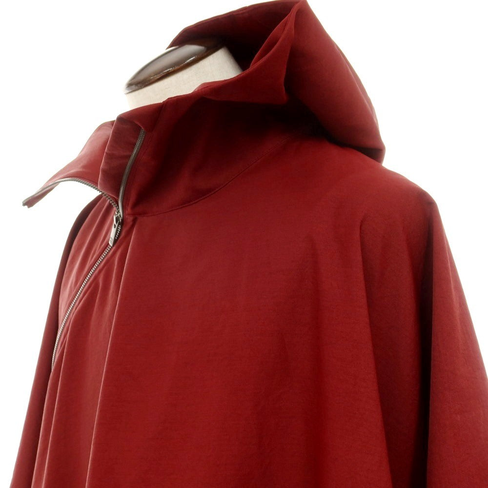 【中古】オム プリッセ イッセイミヤケ HOMME PLISSE ISSEY MIYAKE 2024年秋冬 ポリエステル系 ポンチョコート ワインレッド【 表記なし(L位) 】【 状態ランクA 】【 メンズ 】