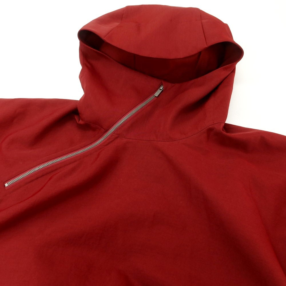 【中古】オム プリッセ イッセイミヤケ HOMME PLISSE ISSEY MIYAKE 2024年秋冬 ポリエステル系 ポンチョコート ワインレッド【 表記なし(L位) 】【 状態ランクA 】【 メンズ 】