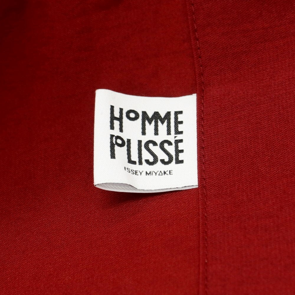 【中古】オム プリッセ イッセイミヤケ HOMME PLISSE ISSEY MIYAKE 2024年秋冬 ポリエステル系 ポンチョコート ワインレッド【 表記なし(L位) 】【 状態ランクA 】【 メンズ 】