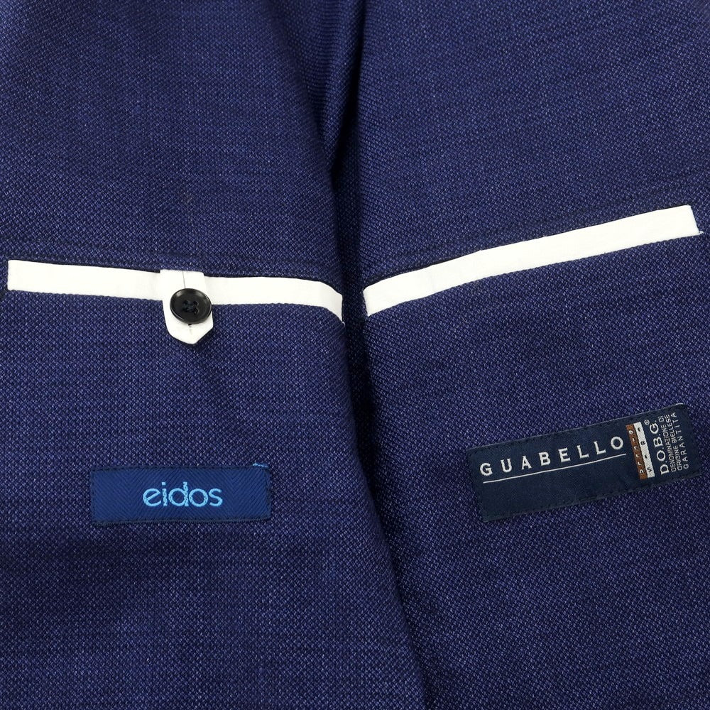 【中古】エイドス Eidos リネンウール テーラードジャケット ネイビーブルー【 50 】【 状態ランクD 】【 メンズ 】