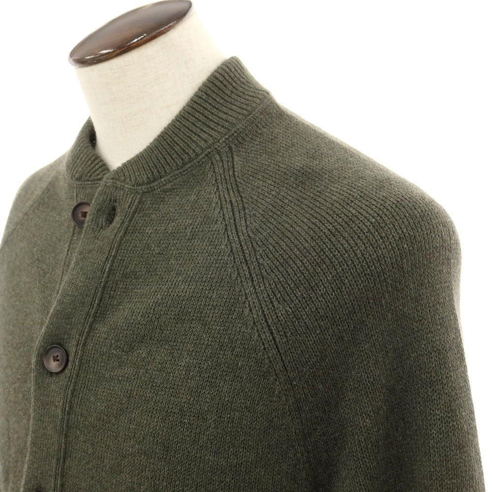 【中古】【未使用】バナナリパブリック Banana Republic コットンナイロン ニットブルゾン オリーブ【 L 】【 状態ランクS 】【 メンズ 】