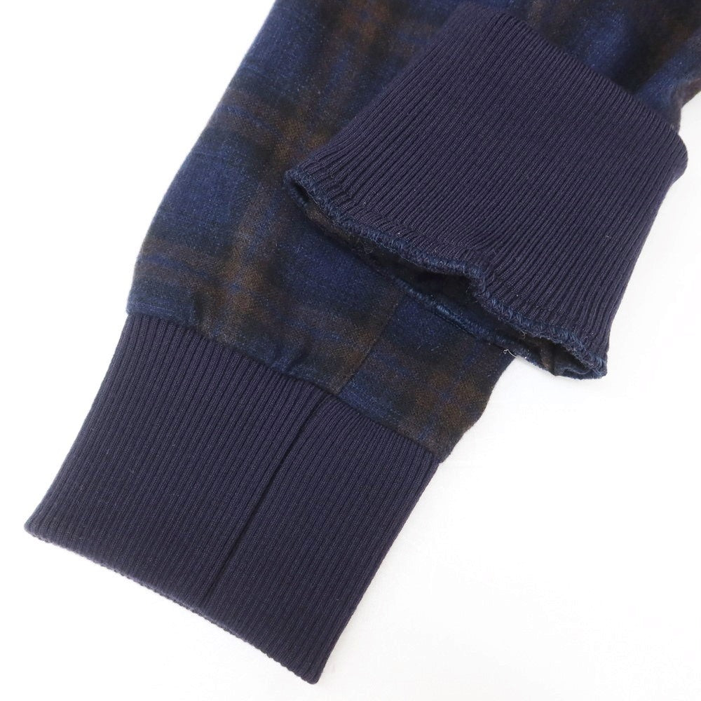 【中古】ジーティーアー G.T.A ウールナイロン チェック カジュアルスラックスパンツ ネイビーxブラウン【サイズ44】【NVY】【A/W】【状態ランクB】【メンズ】