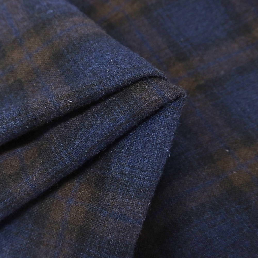 【中古】ジーティーアー G.T.A ウールナイロン チェック カジュアルスラックスパンツ ネイビーxブラウン【サイズ44】【NVY】【A/W】【状態ランクB】【メンズ】