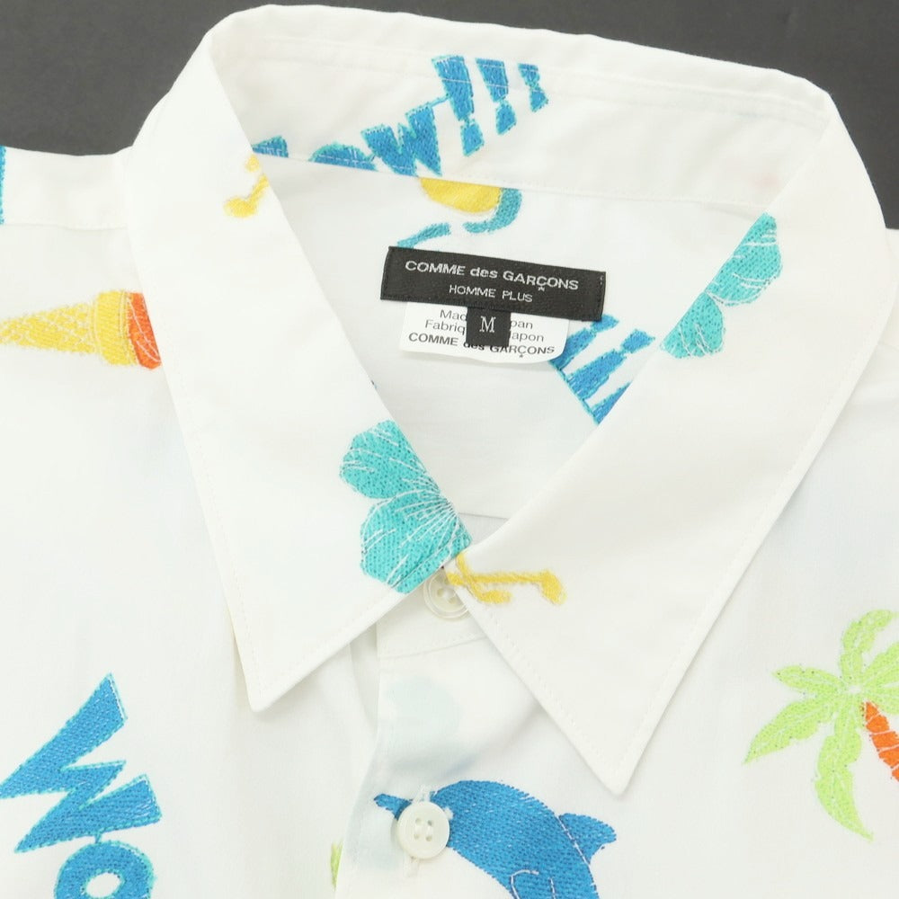 【中古】コムデギャルソンオムプリュス COMME des GARCONS HOMME PLUS 2024年春夏 コットン カジュアルシャツ ホワイト【 M 】【 状態ランクA 】【 メンズ 】