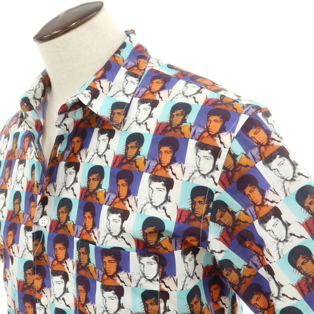 【中古】コムデギャルソンシャツ COMME des GARCONS SHIRT × Andy Warhol 2024年春夏 コットン 半袖シャツ ホワイト系【 L 】【 状態ランクA 】【 メンズ 】