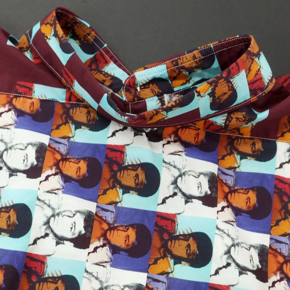 【中古】コムデギャルソンシャツ COMME des GARCONS SHIRT × Andy Warhol 2024年春夏 コットン カジュアルシャツ ワインレッド【 M 】【 状態ランクA 】【 メンズ 】
