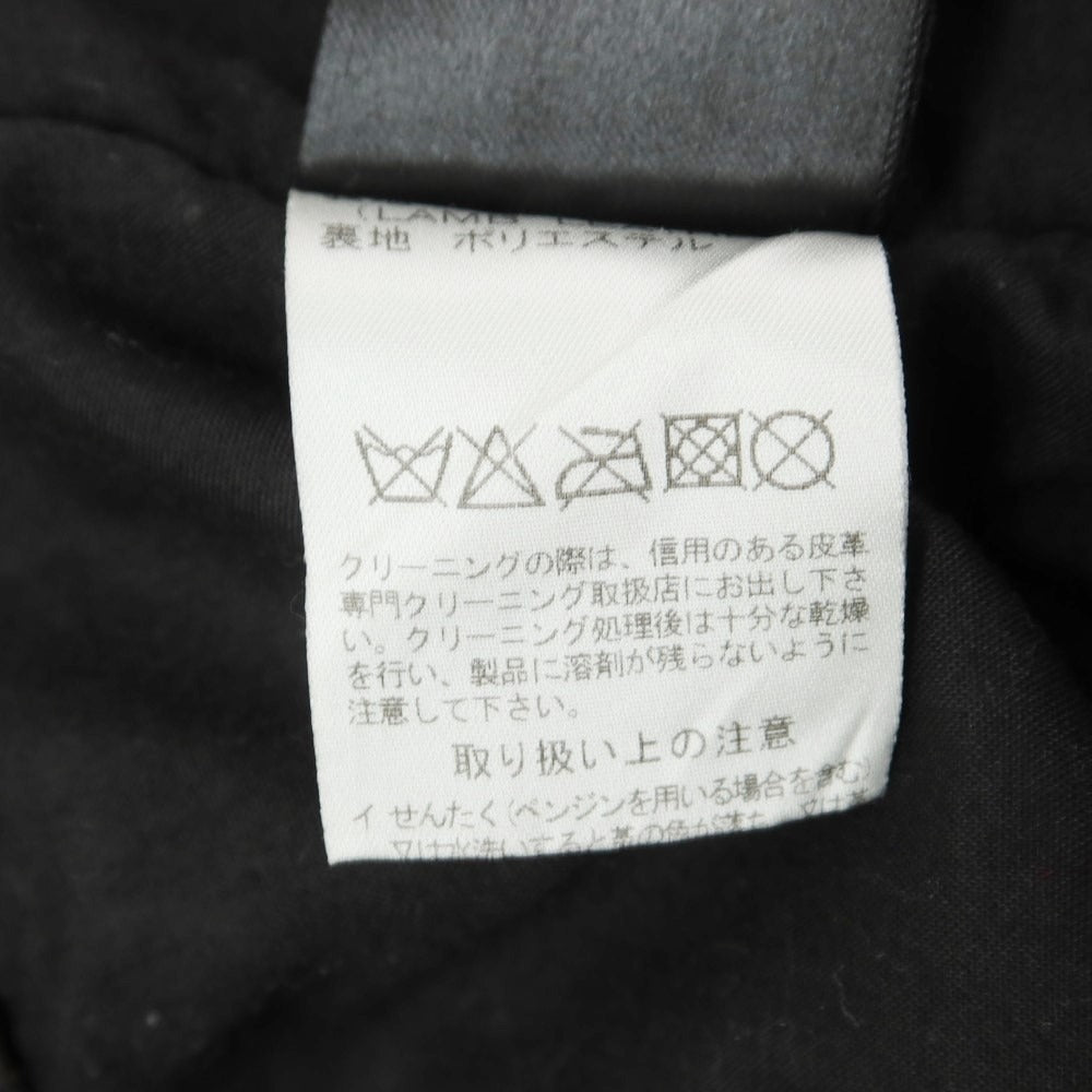 【中古】ディーフォー Brand DFOUR シープレザー ジップアップ レザーブルゾン ブラック【 L 】【 状態ランクC 】【 メンズ 】