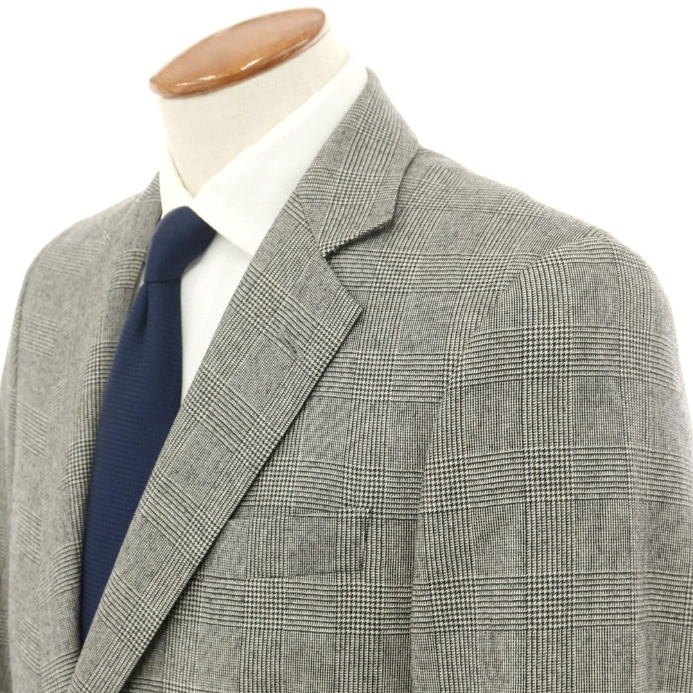 【中古】ブルックスブラザーズ Brooks Brothers ウール グレンチェック 2つボタンスーツ ブラックxホワイト【 38SHT 32W 】【 状態ランクB 】【 メンズ 】